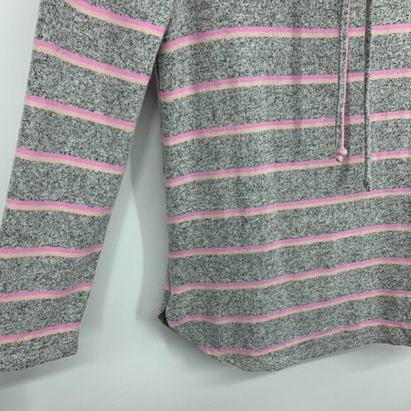 Market & Spruce Molly Top Gray Pink Stripe Cowl Neck Long Sleeve NWT - Picture 5 of 10